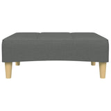 Canapé-lit à 2 places avec repose-pied gris foncé tissu