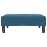 Canapé-lit à 2 places avec repose-pied bleu velours