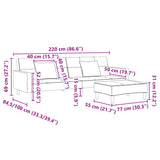 Canapé-lit à 2 places avec repose-pied gris clair velours