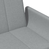 Canapé-lit à 2 places avec repose-pied gris clair tissu