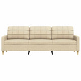 Canapé à 3 places Crème 210 cm Tissu