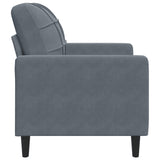 Fauteuil Gris foncé 60 cm Velours