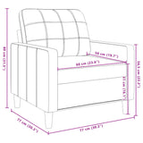 Fauteuil Crème 60 cm Velours