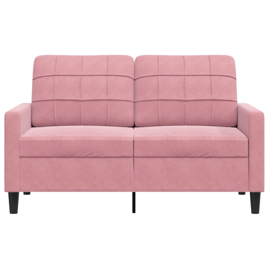 Canapé à 2 places Rose 120 cm Velours