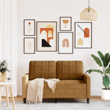 Canapé à 2 places Marron 120 cm Velours