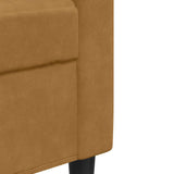 Canapé à 2 places Marron 120 cm Velours