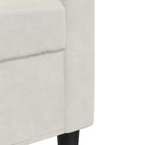 Canapé à 2 places Crème 120 cm Velours