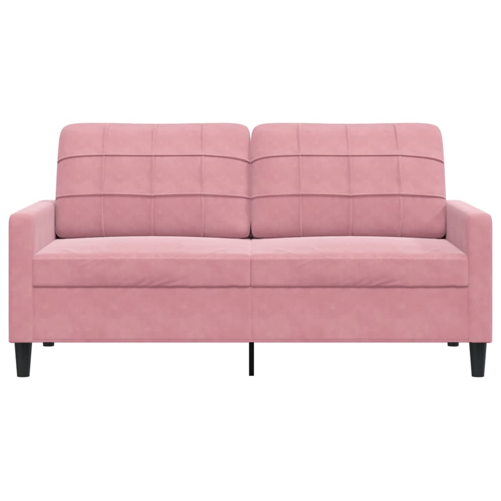 Canapé à 2 places Rose 140 cm Velours