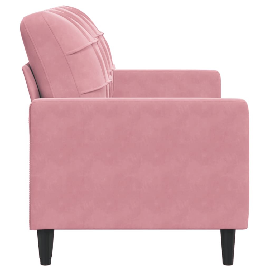 Canapé à 2 places Rose 140 cm Velours
