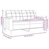 Canapé à 2 places Marron 140 cm Velours