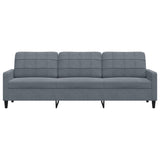 Canapé à 3 places Gris foncé 210 cm Velours