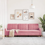Canapé à 3 places Rose 210 cm Velours