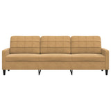 Canapé à 3 places Marron 210 cm Velours