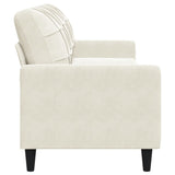 Canapé à 3 places Crème 210 cm Velours