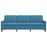 Canapé à 3 places Bleu 210 cm Velours