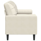 Canapé 3 places avec oreillers décoratifs crème 180 cm velours