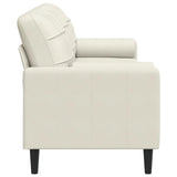 Canapé 3 places avec oreillers décoratifs crème 210 cm velours