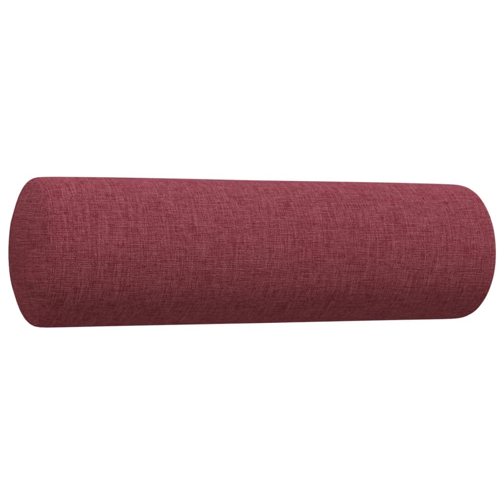 Ensemble de canapés 3 pcs coussins décoratifs bordeaux tissu