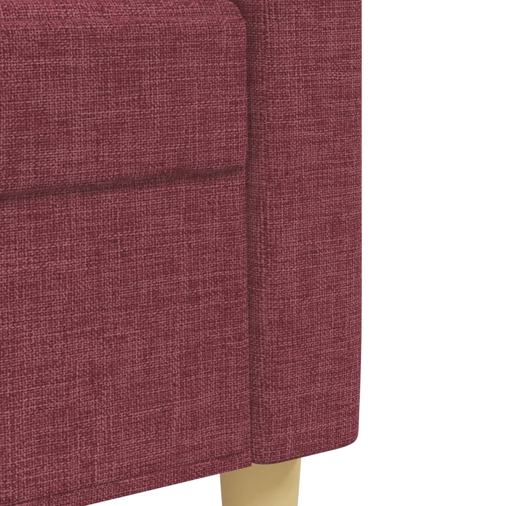 Ensemble de canapés 3 pcs coussins décoratifs bordeaux tissu