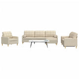 Ensemble de canapés 4 pcs repose-pied et coussins décoratifs