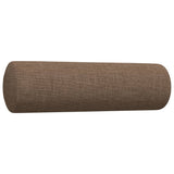 Ensemble de canapés 2 pcs avec coussins décoratifs marron tissu