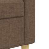 Ensemble de canapés 2 pcs avec coussins décoratifs marron tissu