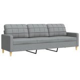 Ensemble de canapés 3 pcs repose-pied et coussins décoratifs