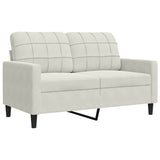 Ensemble de canapés 3 pcs avec coussins Crème Velours