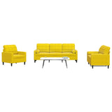 Ensemble de canapés 3 pcs avec coussins et traversins velours