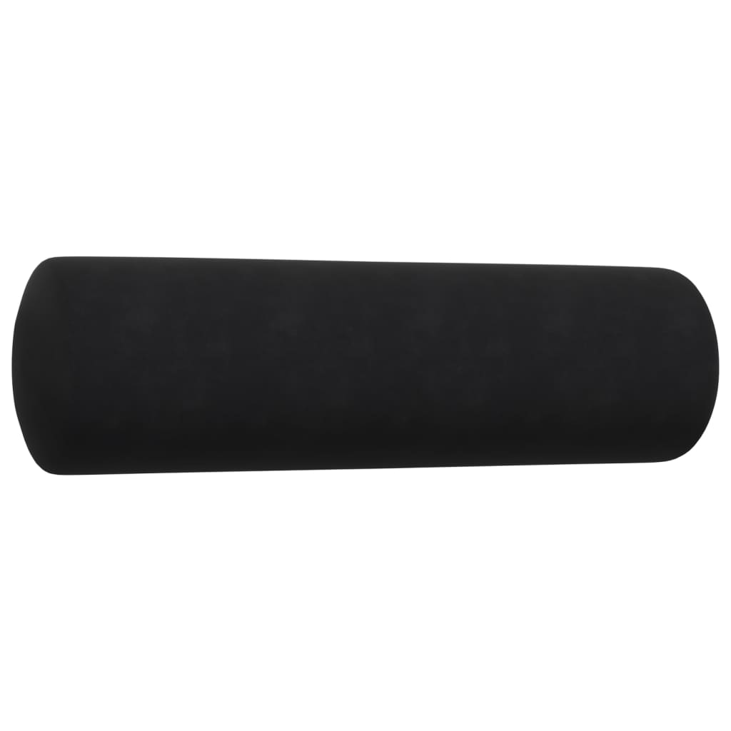 Ensemble de canapés 4pcs et coussins et traversins noir velours