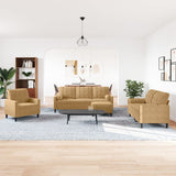 Ensemble de canapés 4 pcs avec coussins et traversins velours