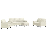 Ensemble de canapés 4 pcs avec coussins et traversins velours