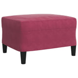 Ensemble de canapés 3 pcs avec coussins Rouge bordeaux Velours