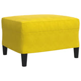 Ensemble de canapés 3 pcs avec coussins Jaune Velours