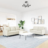 Ensemble de canapés 3 pcs avec coussins Crème Velours