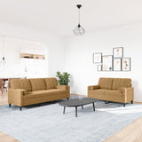 Ensemble de canapés 2 pcs avec coussins et traversins velours