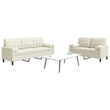 Ensemble de canapés 2 pcs avec coussins et traversins velours