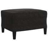 Ensemble de canapés 3pcs et coussins et traversins noir velours