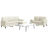 Ensemble de canapés 3 pcs avec coussins et traversins velours