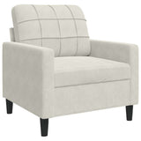 Ensemble de canapés 3 pcs avec coussins Crème Velours