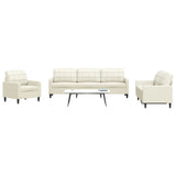 Ensemble de canapés 4 pcs avec coussins Crème Velours