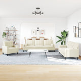 Ensemble de canapés 3 pcs avec coussins et traversins velours