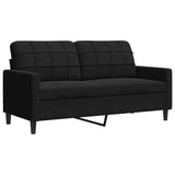 Ensemble de canapés 4pcs et coussins et traversins noir velours