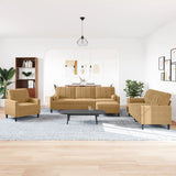 Ensemble de canapés 4 pcs avec coussins et traversins velours