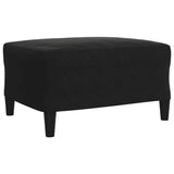 Ensemble de canapés 3pcs et coussins et traversins noir velours