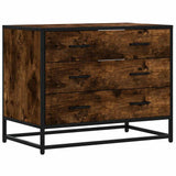 Commode chêne fumé 70x41x56 cm bois d'ingénierie