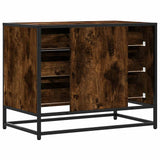 Commode chêne fumé 70x41x56 cm bois d'ingénierie