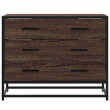 Commode chêne marron 70x41x56 cm bois d'ingénierie