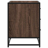 Commode chêne marron 70x41x56 cm bois d'ingénierie