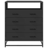 Commode noir 70x41x83,5 cm bois d'ingénierie